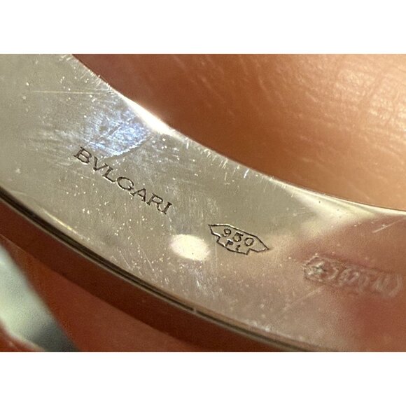 Bvlgari Platinum Wedding Band Ring Size 58 Engraved With Authentication Box & Pa - Picture 7 of 9